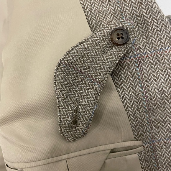 Mills Touché Hand Tailored in Japan Wool Herringbone Jacket Size 41 R - Picture 6 of 9